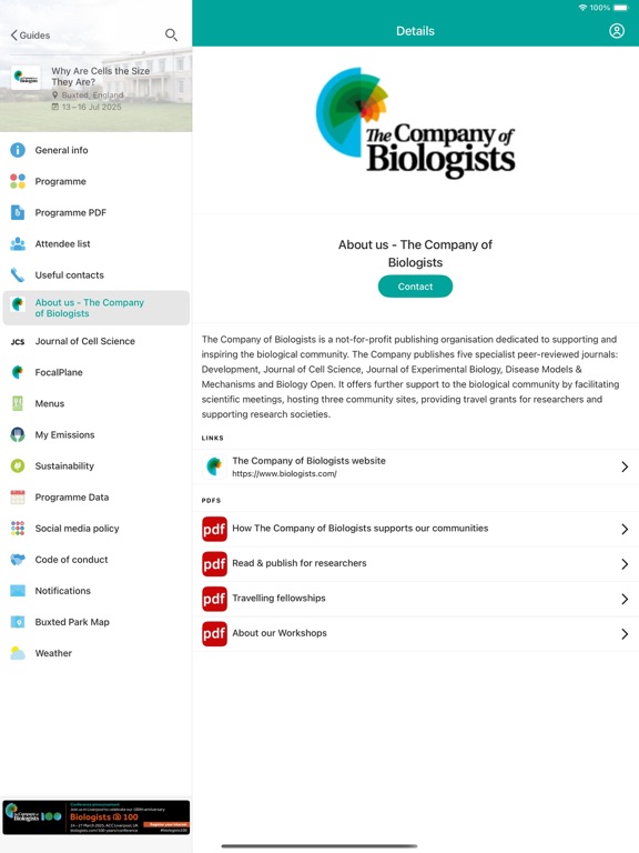 The Company of Biologists app screenshot 2