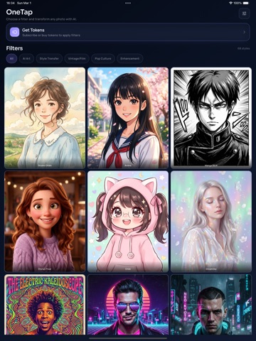 OneTap: AI Photo Generator iPad screenshot