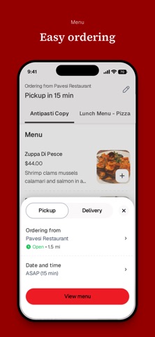 Pavesi Restaurant iPhone screenshot