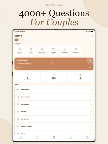 Twory: Couple Games & Journal iPad screenshot