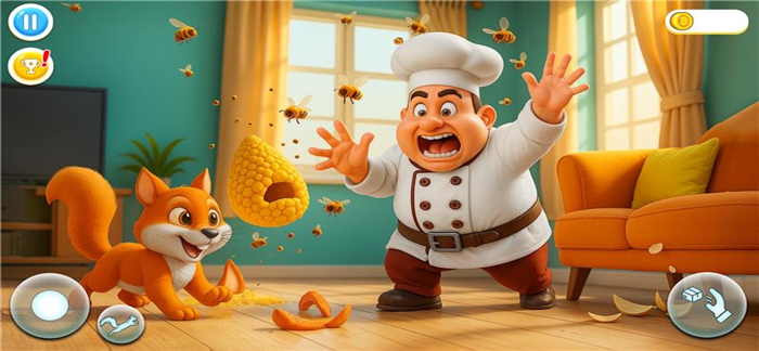 Squirrel Prank in Garden House