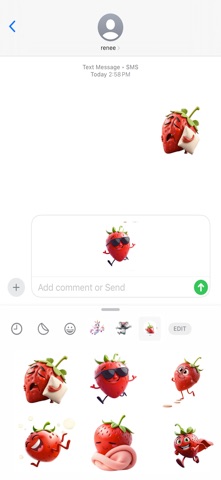 滚动草莓贴纸 screenshot