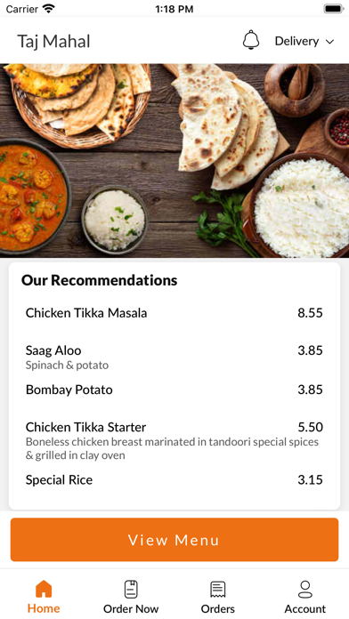 Taj Mahal Pitsea Screenshot