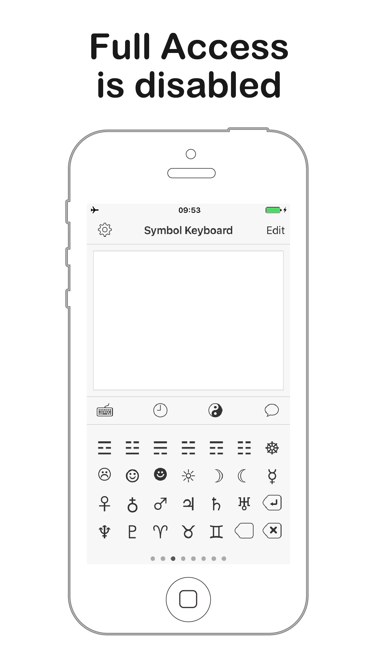 Symbol Keyboard for Texting