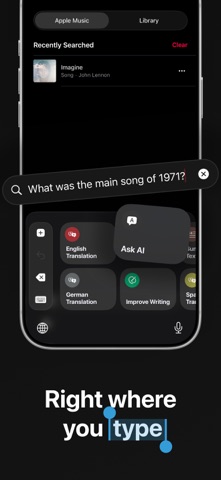 Chotty - AI Keyboard Actions screenshot
