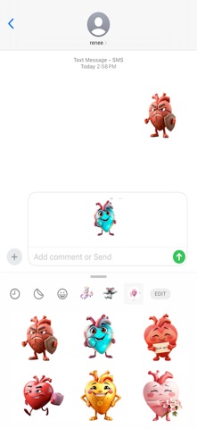 脉动心贴纸 screenshot