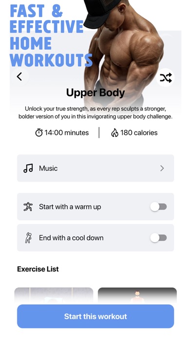 Home Workout: Fitness No Tools Screenshot