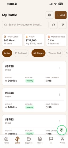 CattleOS - Cattle Management screenshot