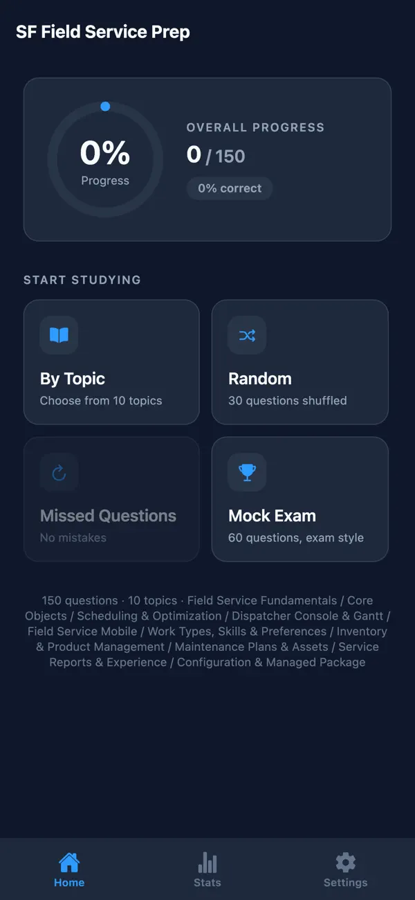 Screenshot #1 pour SF Field Service Prep