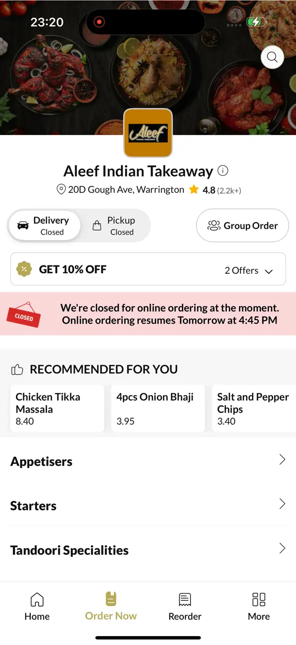 Screenshot #2 pour Aleef Indian Takeaway