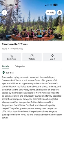 Explore Canmore iPhone screenshot