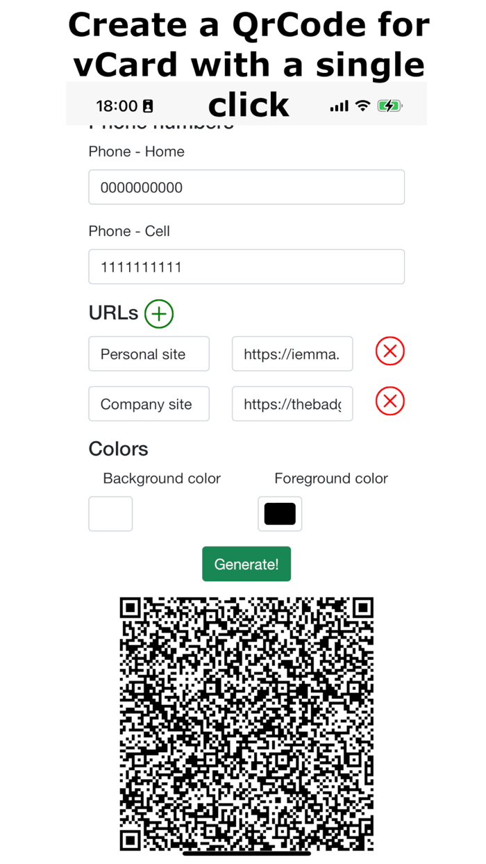 Simply QR Code generator