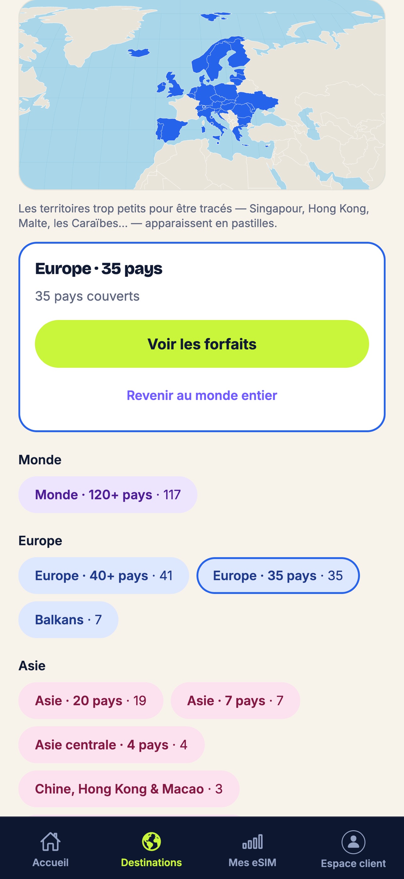 Screenshot 3 of Décall — eSIM de voyage