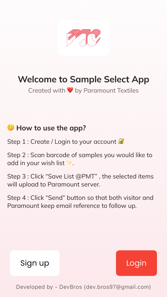 #1. Sample Select (iOS) 由: Paramount Textiles Limited