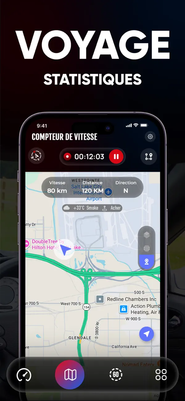 Screenshot #3 pour Compteur de Vitesse: GPS KMH