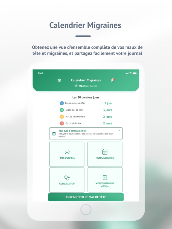 Screenshot #4 pour Calendrier des Migraines