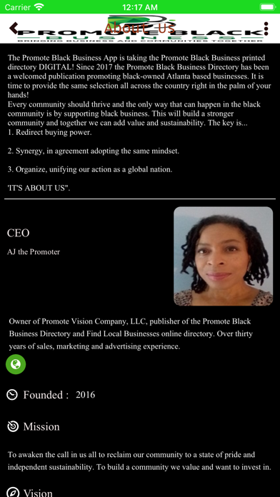 PROMOTE BLACK BUSINESS APP Screenshot