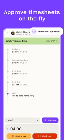 Droppah - Rosters & Timesheets iPhone screenshot
