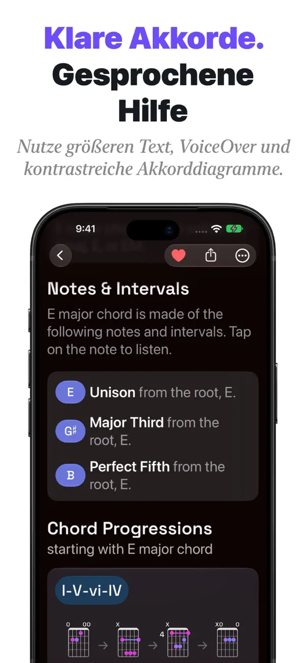 Akkorde & Tuner: Guitar Wiz iPhone App Screenshot 8 – Musik