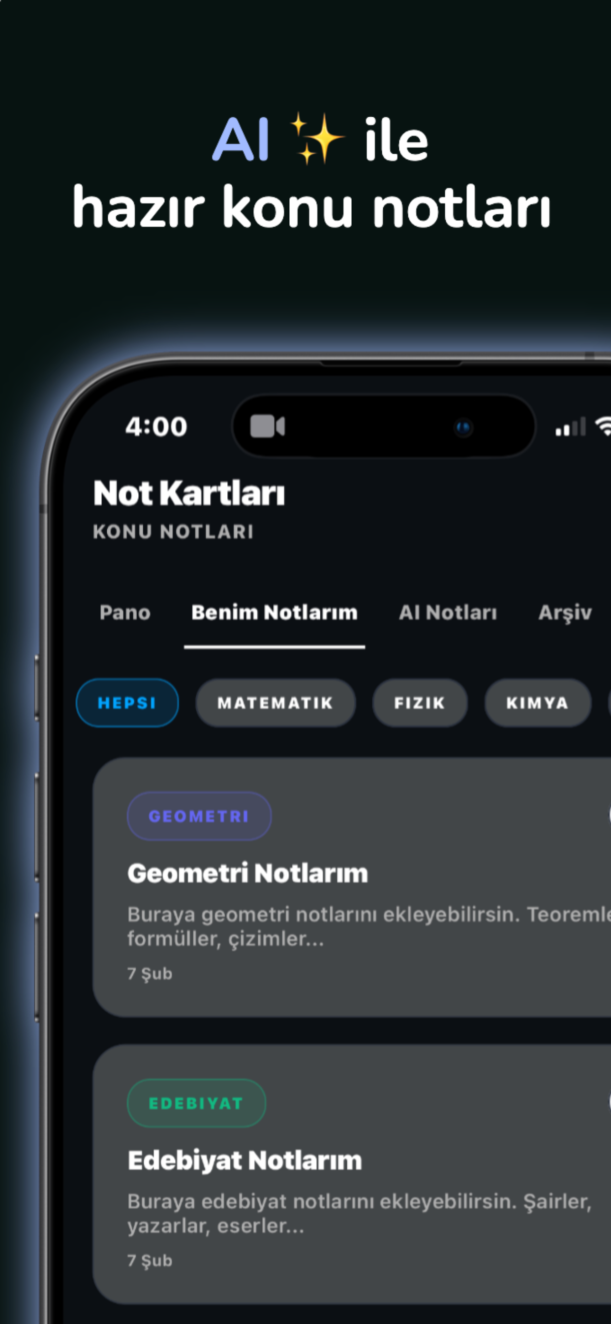 YKS Hatırlatıcı ve Notlar