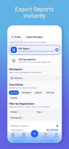 Receipt Ledger screenshot