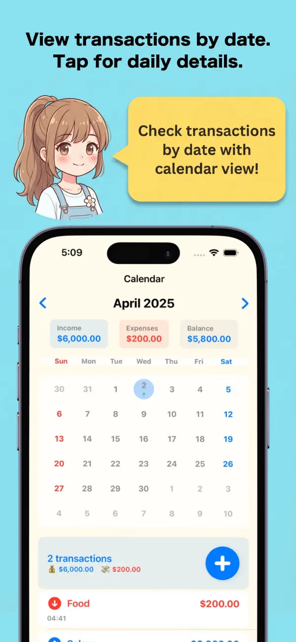 Screenshot #3 pour Kozukai - Simple Money Tracker
