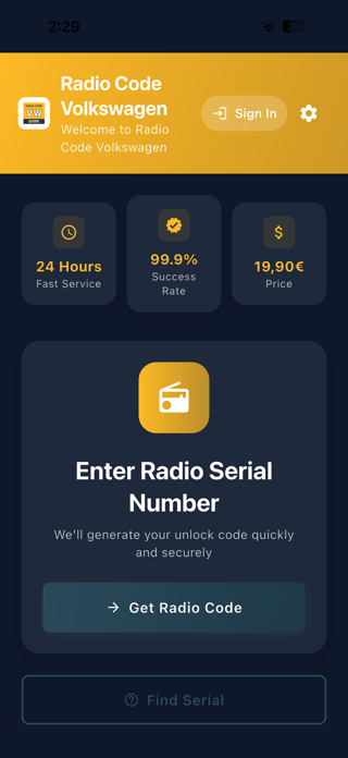 Auto Radio Code Generator - VW Screenshot 5 of 5