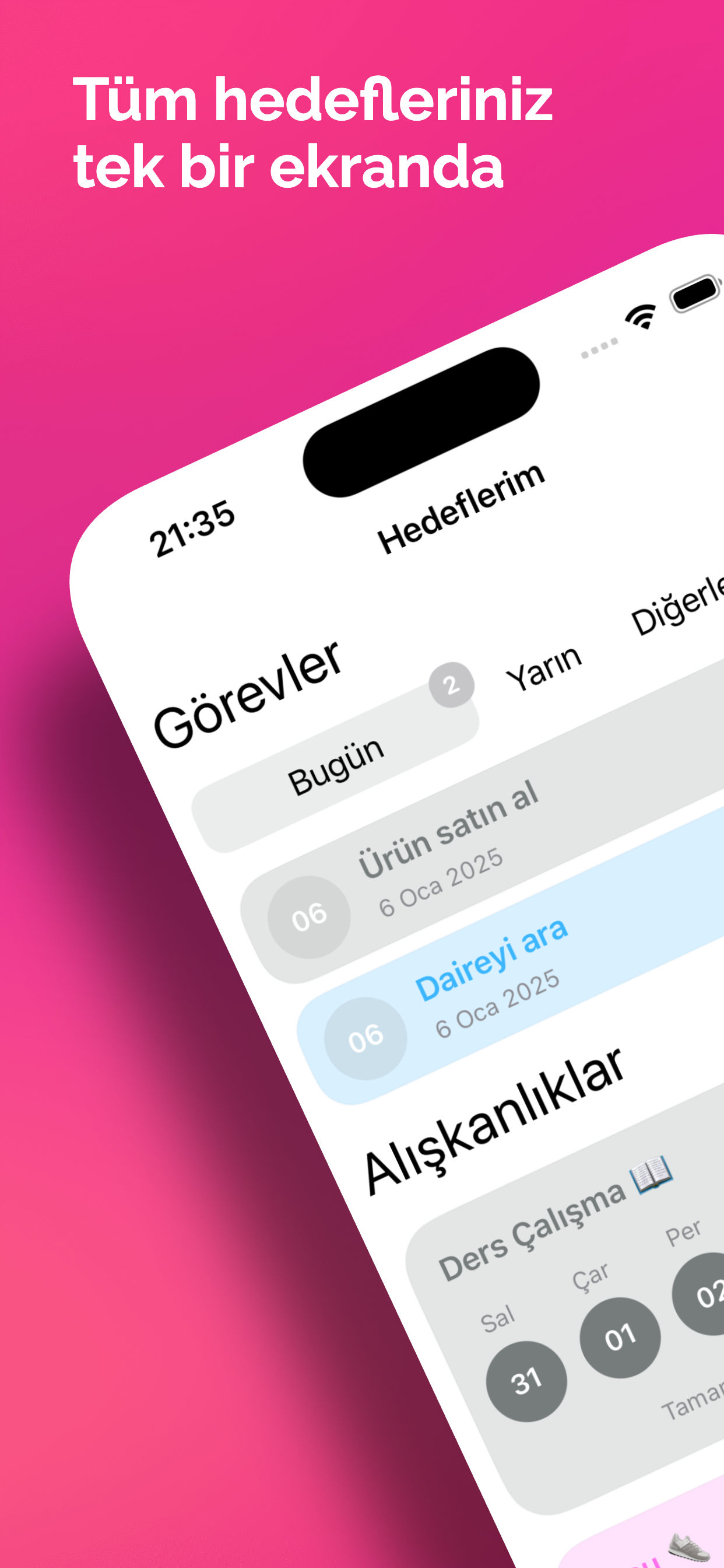 Hedef: Alışkanlıklar&Görevler