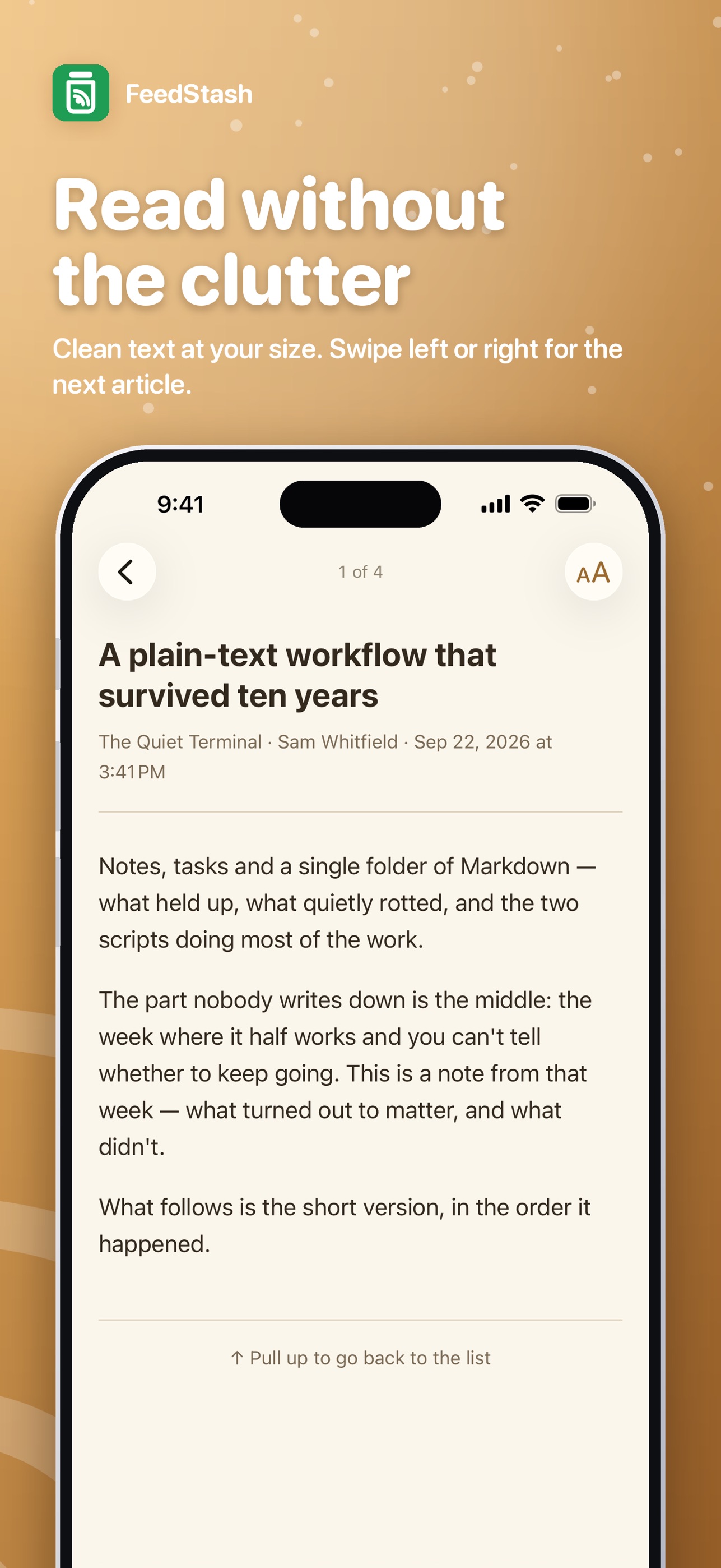 Screenshot 2 of FeedStash: RSS & Read Later