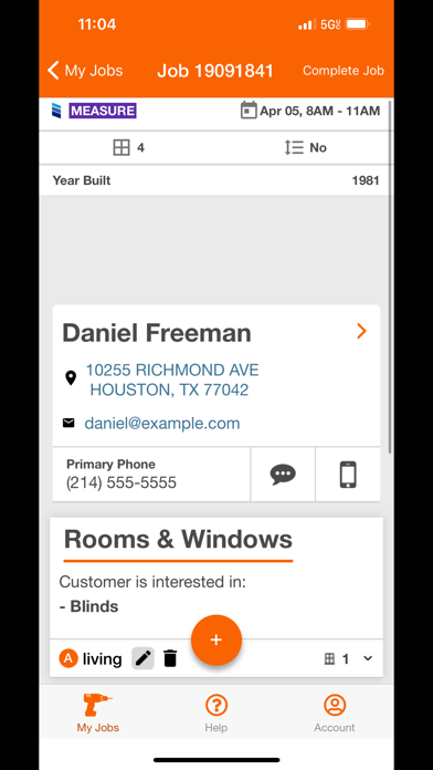 Service Provider Tech App Screenshot