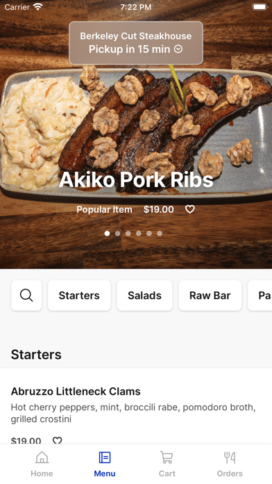 Berkeley Cut Steakhouse iPhone screenshot 2 - Food & Drink app