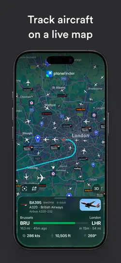 Capture d'écran de Plane Finder ⁃ Flight Tracker sur iPhone 5