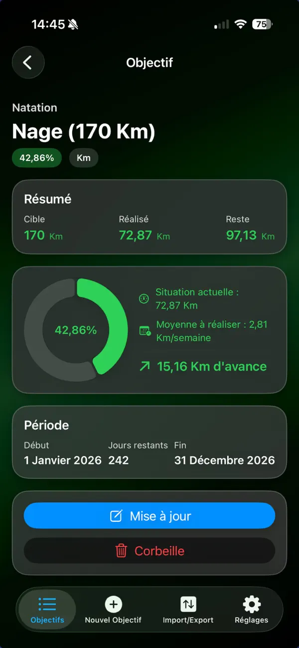 Screenshot #2 pour Achieve Your Sporting Goals
