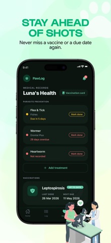 PawLog – Dog Health Tracker iPhone screenshot