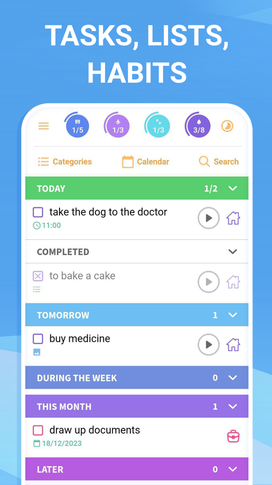 #1. To-do list, tasks planner (iOS) Podle: Orange Dog