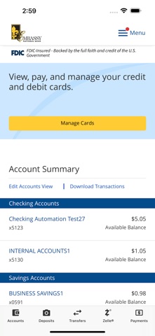 Embassy Mobile Banking Screenshot 3 of 6