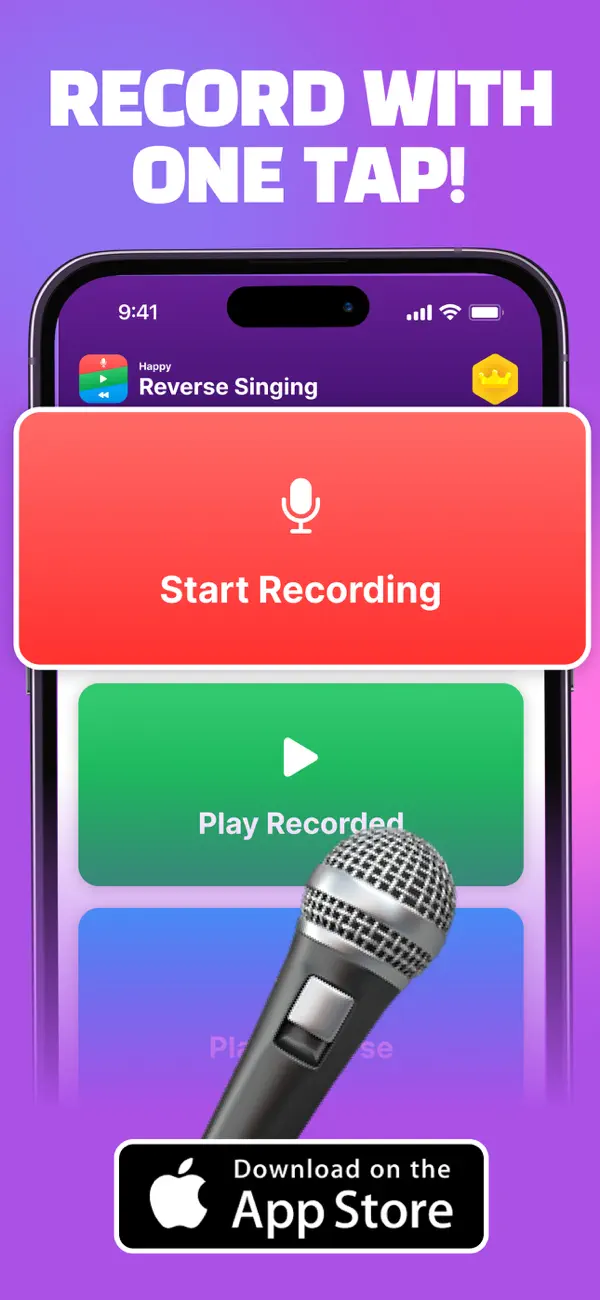 Screenshot #2 pour Reverse Audio Singing・Happy AI