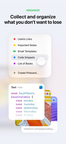 Paste - צילום מסך iPhone 4