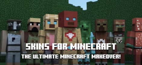 Mods for Minecraft PE ㅤ - Los usuarios pueden explorar una amplia gama de apariencias para sus personajes, desde un personaje con máscara roja hasta otro con vestimenta verde, permitiendo una personalización única.