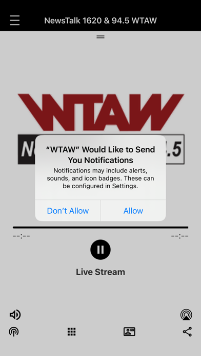WTAW iPhone screenshot 1 - Entertainment app