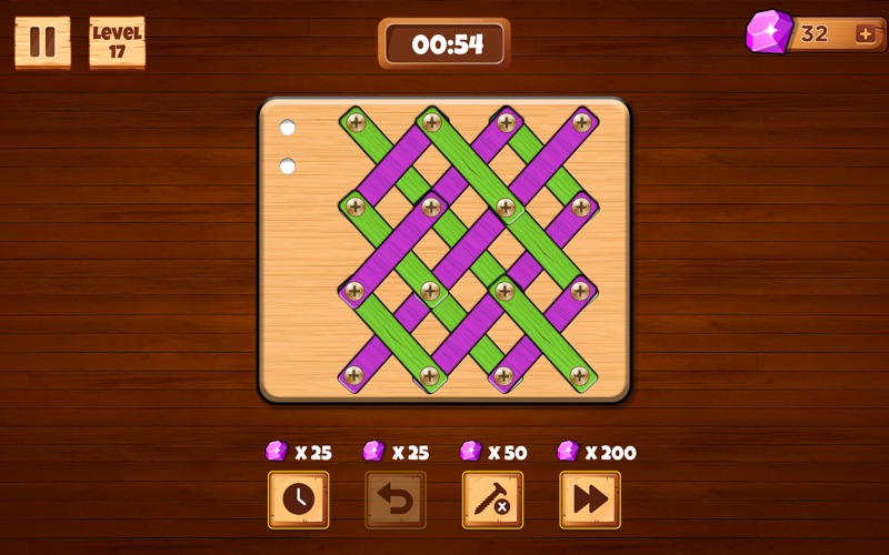 Wood Nuts Bolt Pin Puzzle Game Screenshot