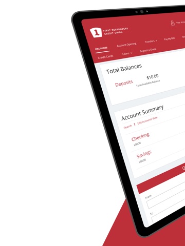 First Responders Credit Union iPad screenshot