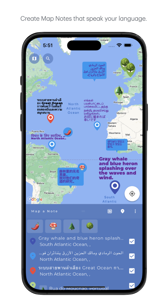 #10. Map a Note (iOS) 由: Gray Whale and Blue Heron