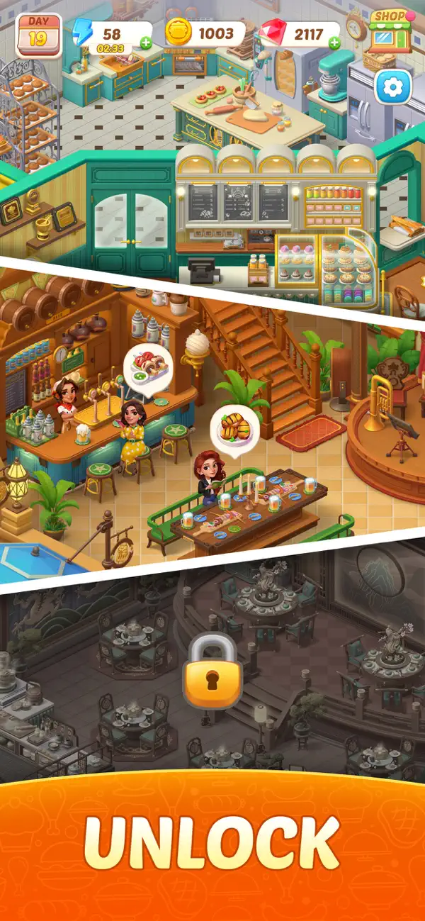 Flambé: Merge and Cook Hack screenshot 7 - game app interface