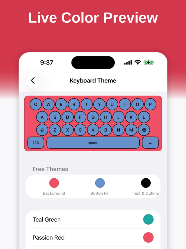لقطة شاشة جميلة للوحة مفاتيح BubbleText