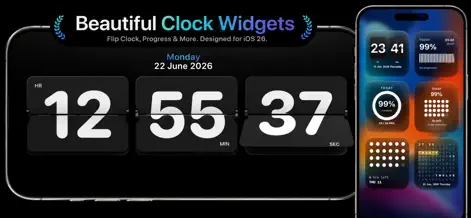 Flip Clock - Digital Clock - Utilities App | MWM