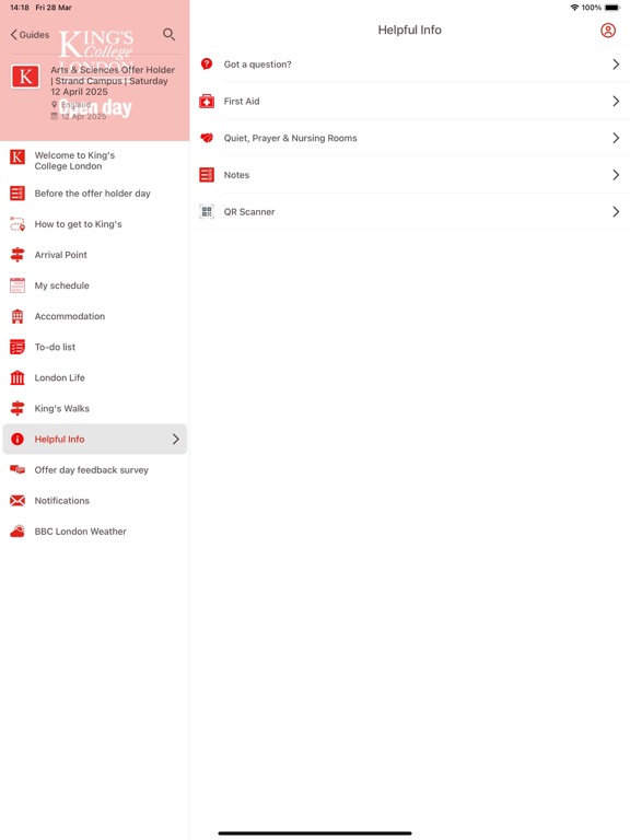Screenshot #6 pour King's Open Days