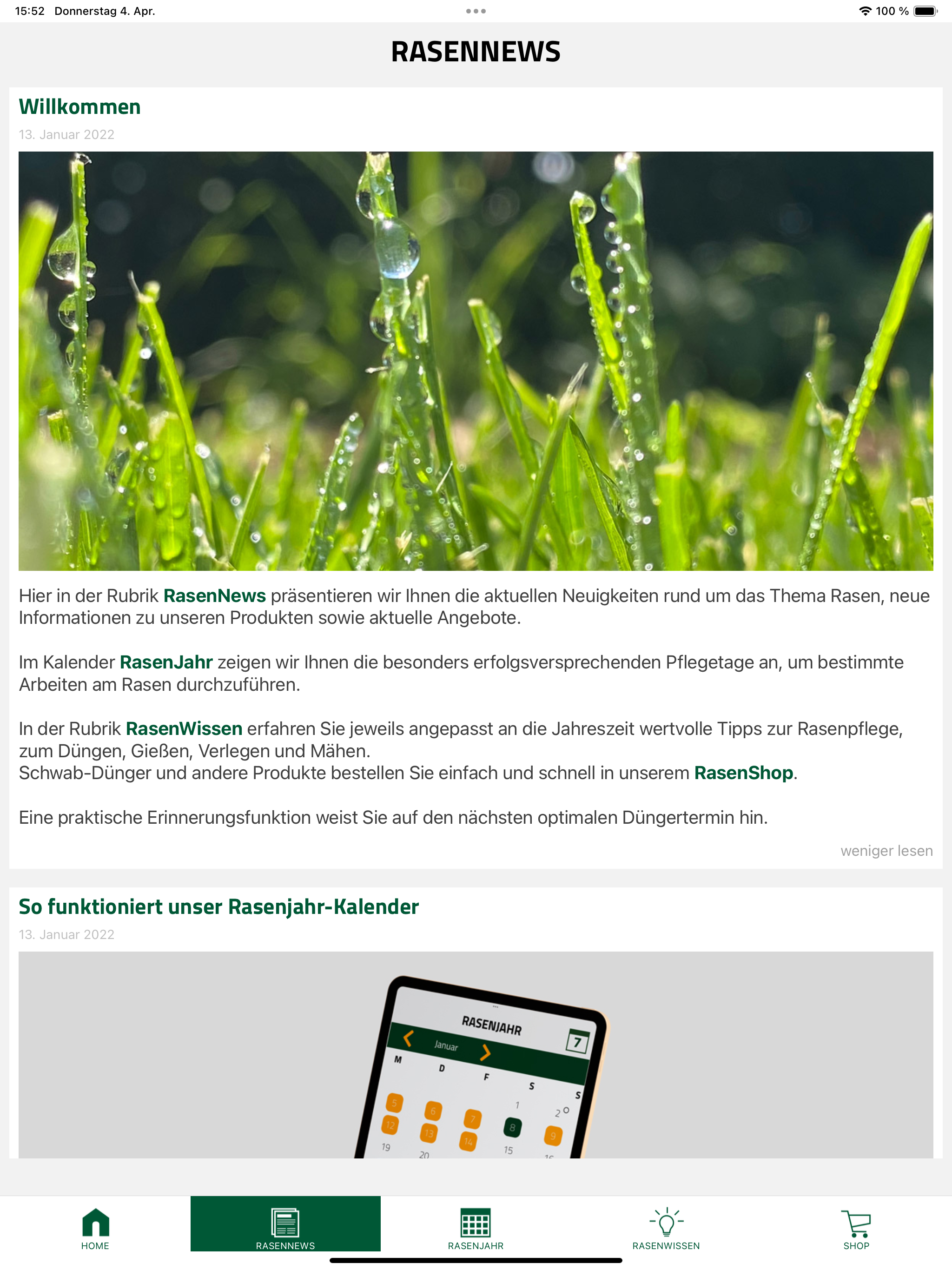 Schwab Rasenpflege App