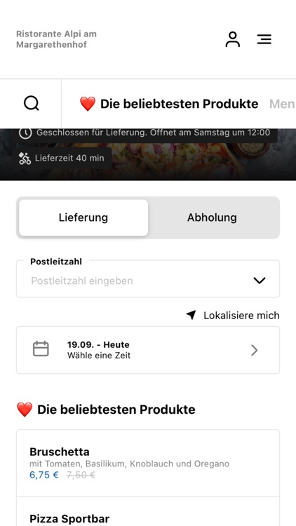 Restaurant Pizza Pronto