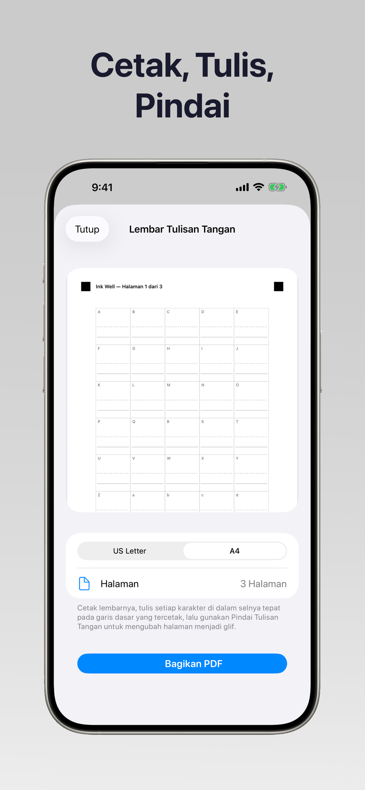 Cetak, tulis, pindai masuk